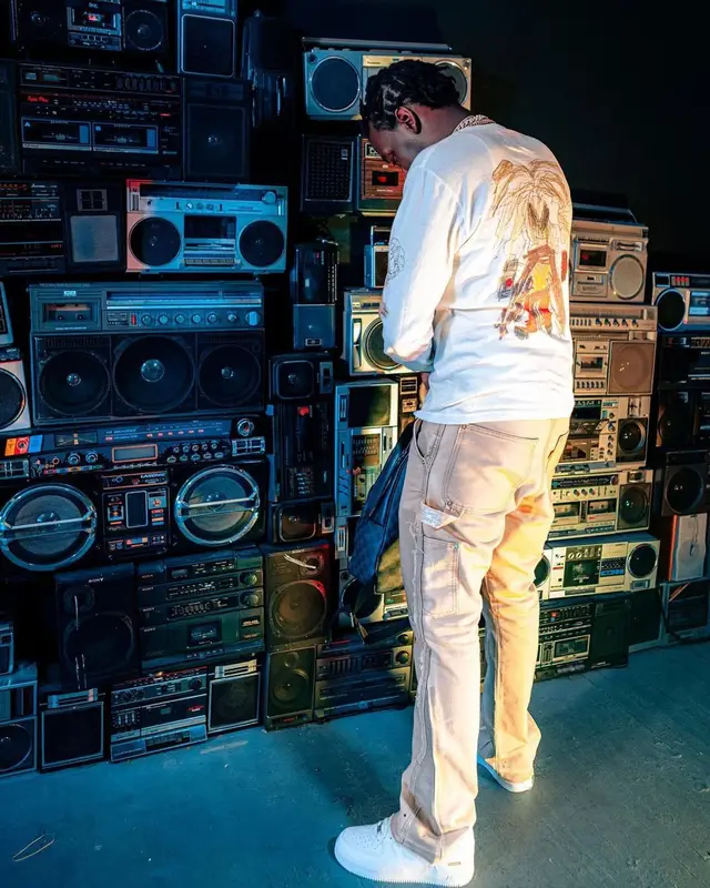 Shawny Binladen outfit in Gallery Dept., Nike, and Louis Vuitton, 2022