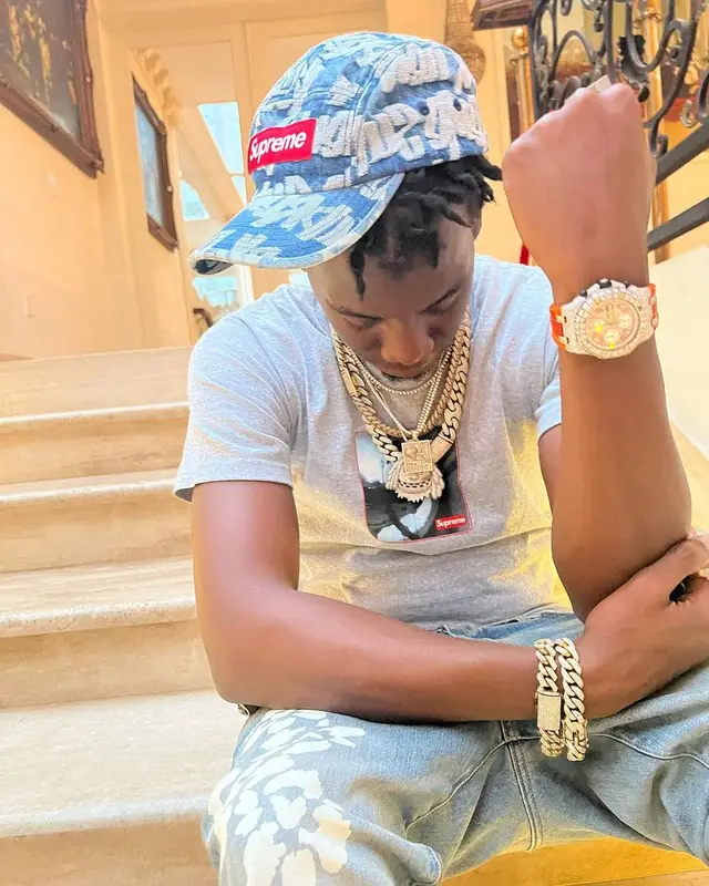 Shawny Binladen outfit in Amiri, Nike, and Supreme, 2022