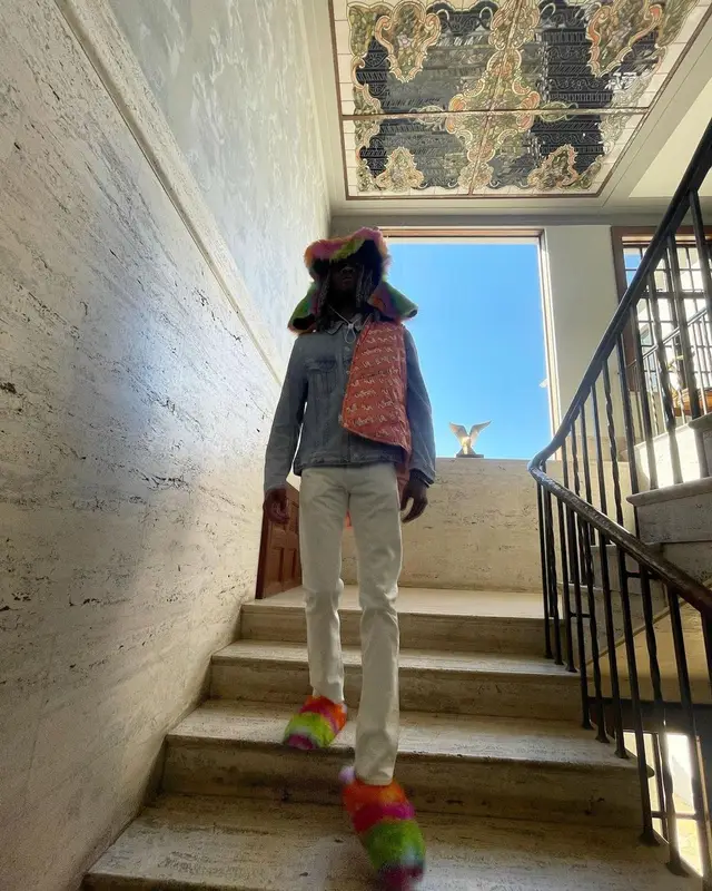 Yung Kayo outfit in ERL, Our Legacy, and Marni, 2022