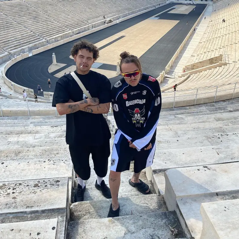 Tommy Cash outfit in Balenciaga, Vetements, and Oakley, 2022