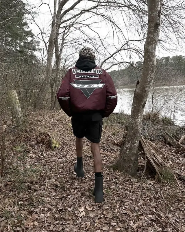 Destroy Lonely outfit in Vetements, Balenciaga, and Alpha Industries, 2022