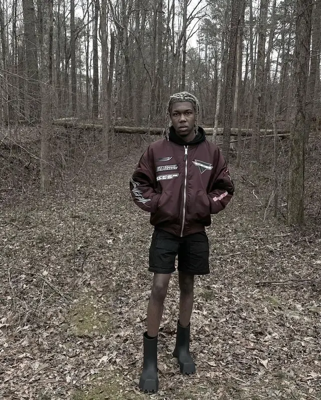 Destroy Lonely outfit in Vetements, Balenciaga, and Alpha Industries, 2022