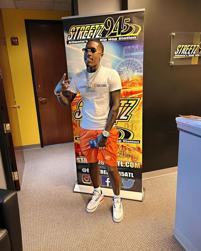 CoreySSG outfit in Vlone, Jordan, and Juice Wrld Merch, 2022