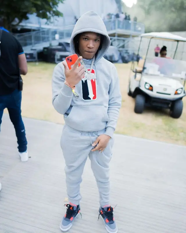 B Lovee outfit in Trapstar and Jordan, 2022