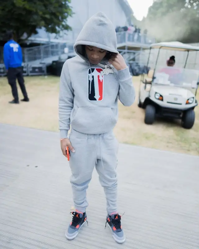 B Lovee outfit in Trapstar and Jordan, 2022