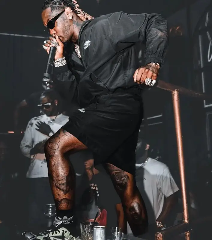 Offset outfit in Balenciaga and Adidas, 2022