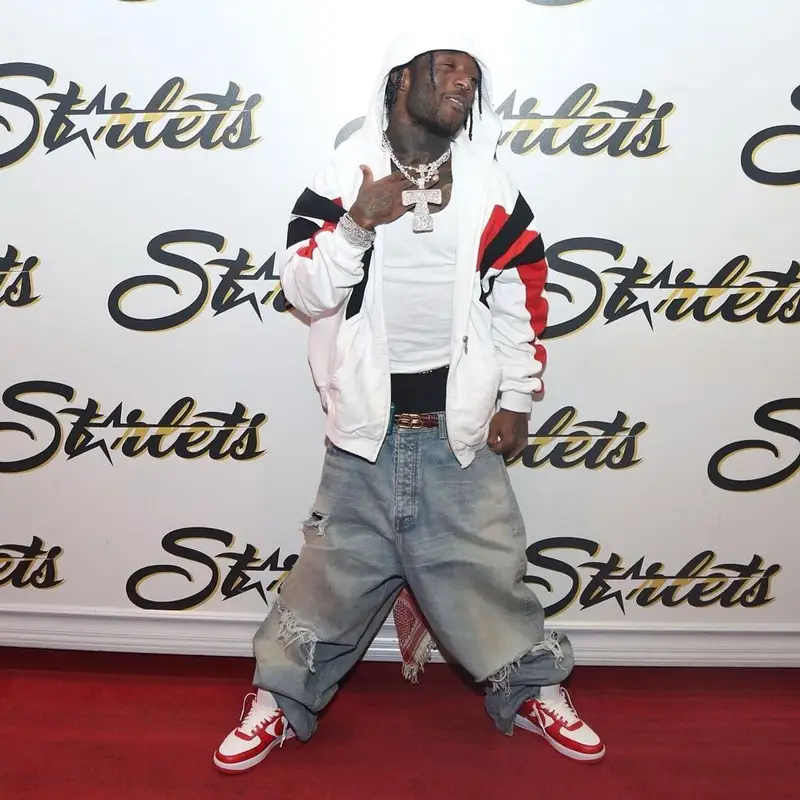 Lil Uzi Vert outfit in Balenciaga, Louis Vuitton, and Nike, 2022