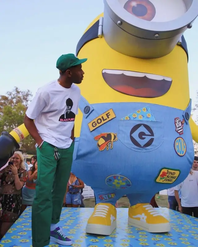 Tyler, The Creator outfit in Converse and Golf Wang, 2017