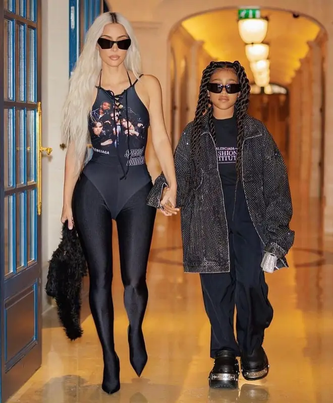 North West outfit in Balenciaga and Crocs, 2022