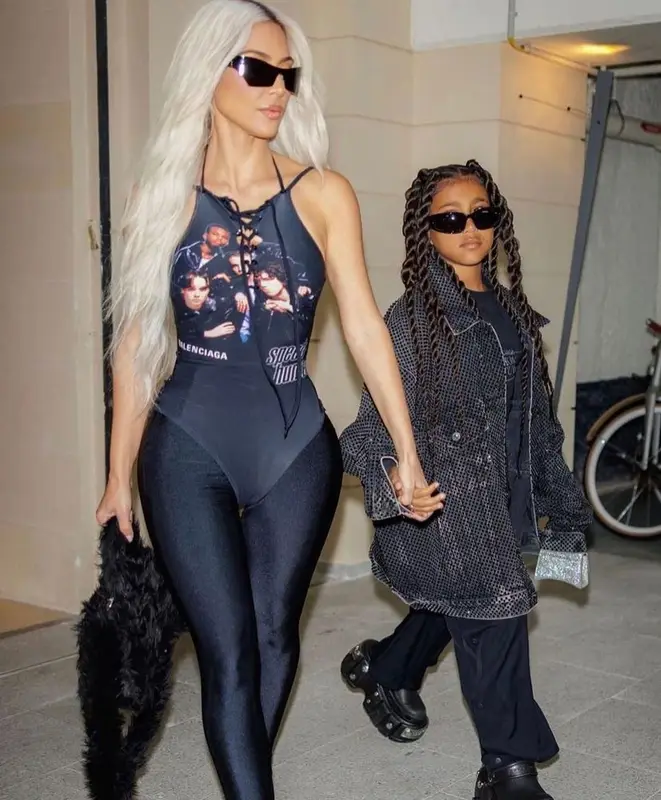 North West outfit in Balenciaga and Crocs, 2022