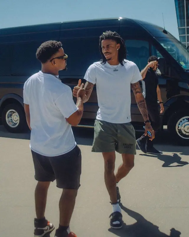 Ja Morant outfit in Polo Ralph Lauren, Gallery Dept., and Dior, 2022