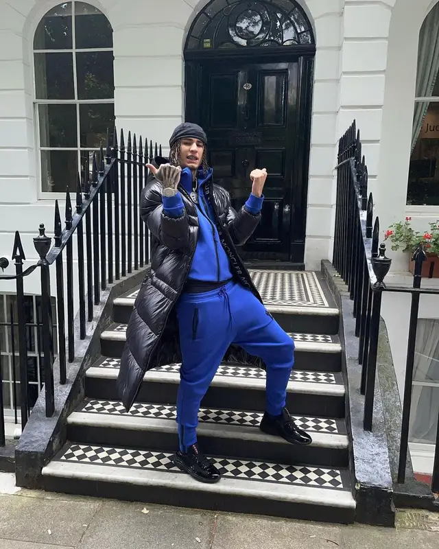 Rondodasosa outfit in Moncler, Trapstar, and Prada, 2022