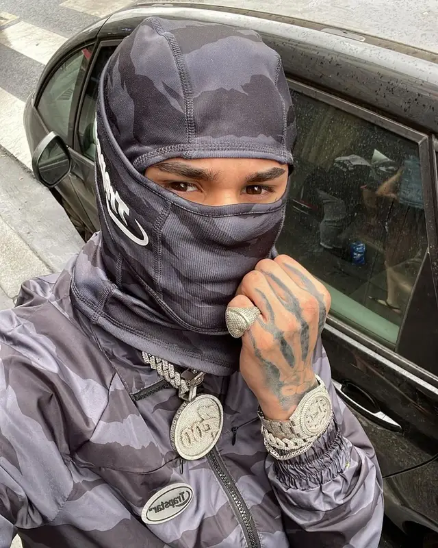 Rondodasosa outfit in Trapstar and Jordan, 2022