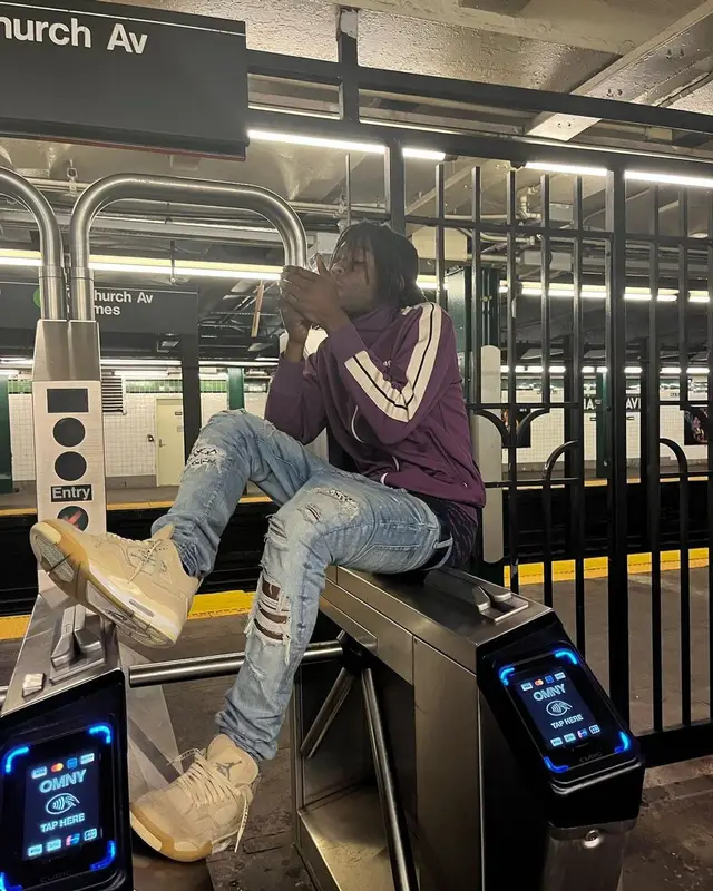 Pasto Flocco outfit in Palm Angels, Amiri, and Saint Laurent, 2022