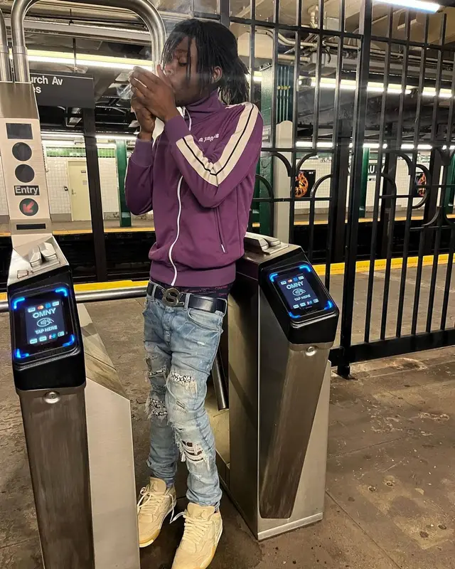 Pasto Flocco outfit in Palm Angels, Amiri, and Saint Laurent, 2022