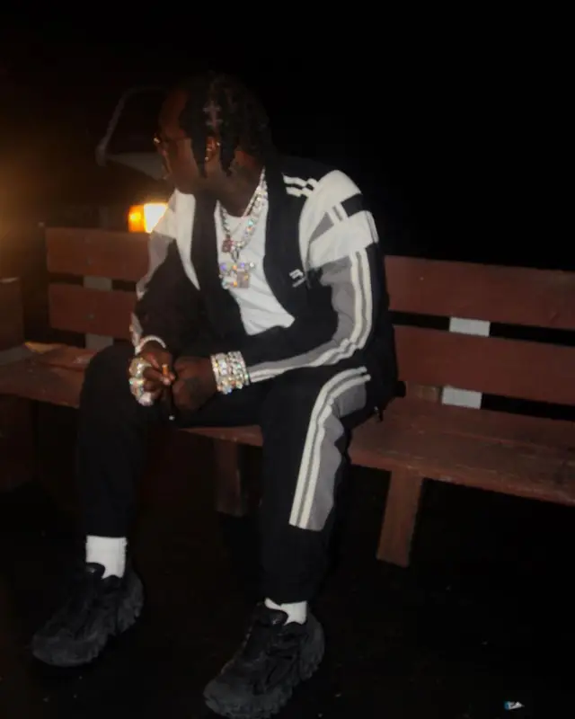 EST Gee outfit in Balenciaga, 2022