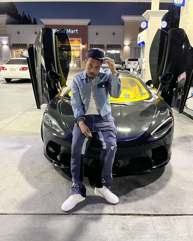 G Herbo outfit in Gallery Dept., Nike, and New Era, 2022