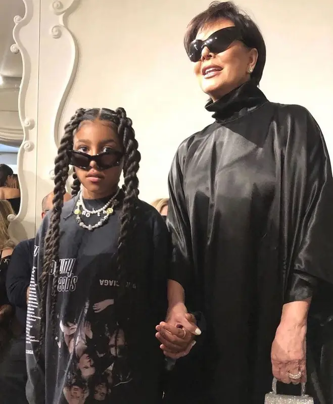 North West outfit in Balenciaga and Crocs, 2022