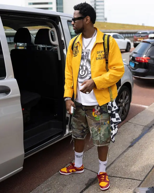 Fabolous outfit in Gallery Dept., Nike, and Lanvin, 2022