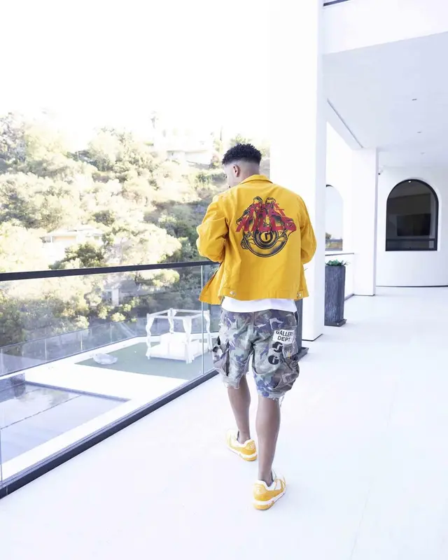 Jadon Sancho outfit in Gallery Dept. and Louis Vuitton, 2022