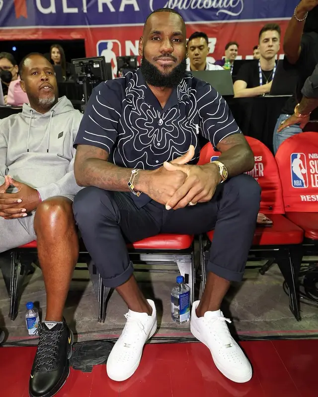 LeBron James outfit in Marni, Rick Owens, and Nike, 2022