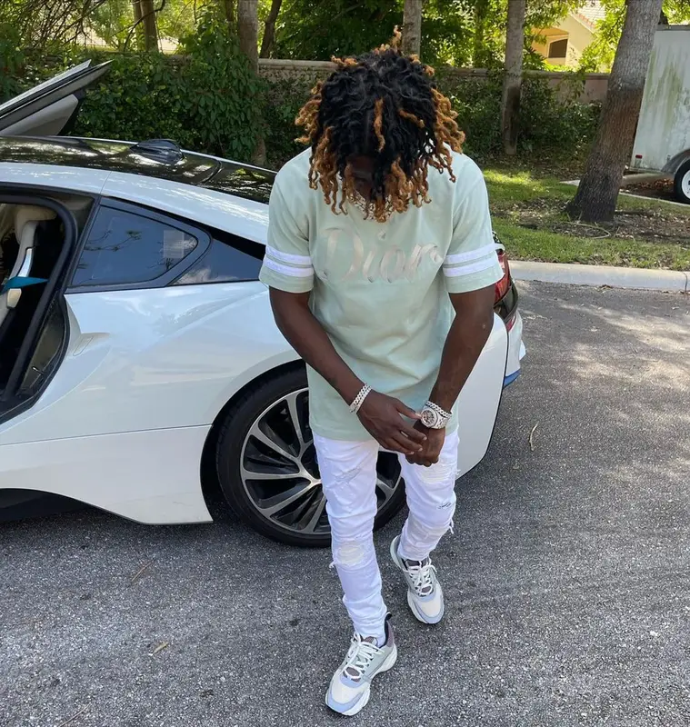 Jackboy outfit in Dior and Amiri, 2022