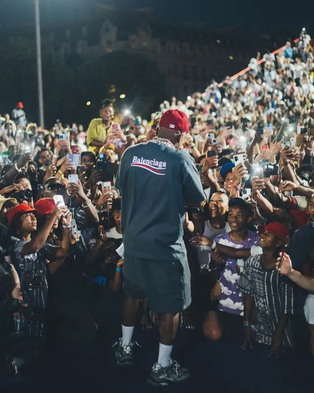 DaBaby outfit in Balenciaga, Prada, and New Era, 2022