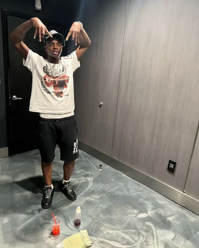 Lil Double 0 outfit in Vicaire, Palm Angels, and Calvin Klein, 2022
