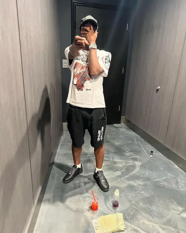 Lil Double 0 outfit in Vicaire, Palm Angels, and Calvin Klein, 2022