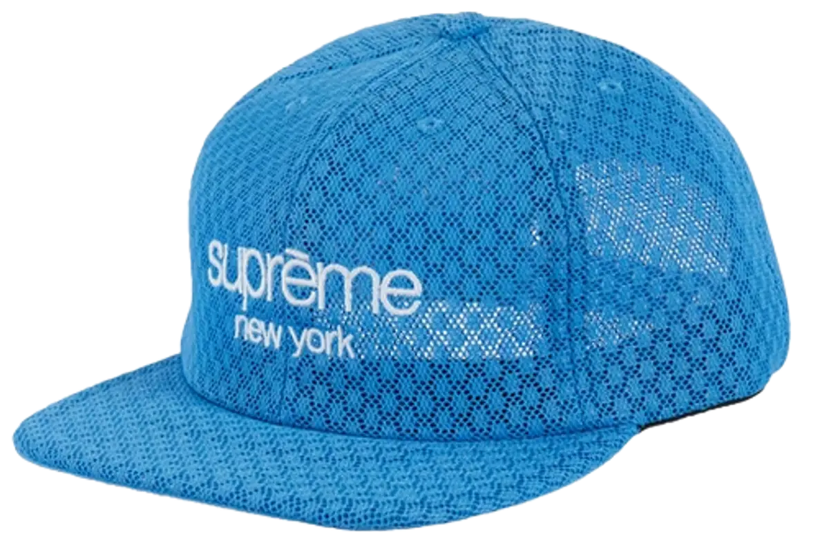 Supreme Classic Logo Mesh Blue Cap | WHAT'S ON THE STAR?