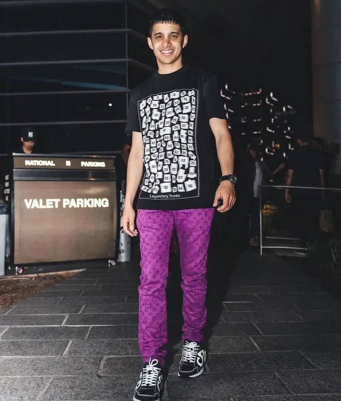 Zahir outfit in Louis Vuitton and Dior, 2022