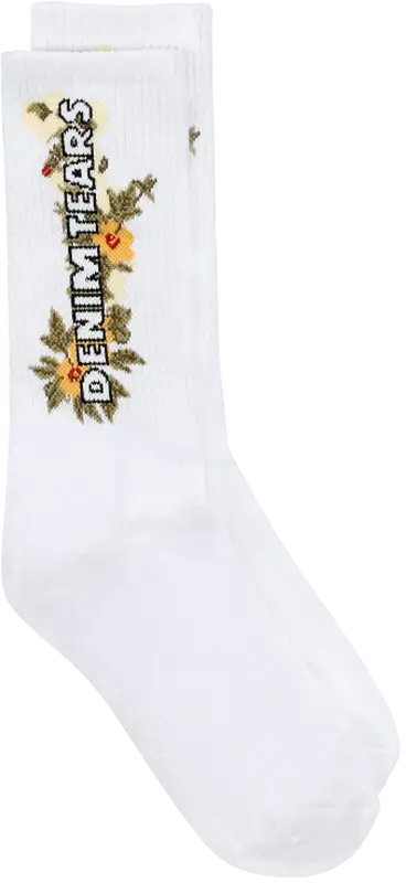 Denim Tears Floral White Socks $15