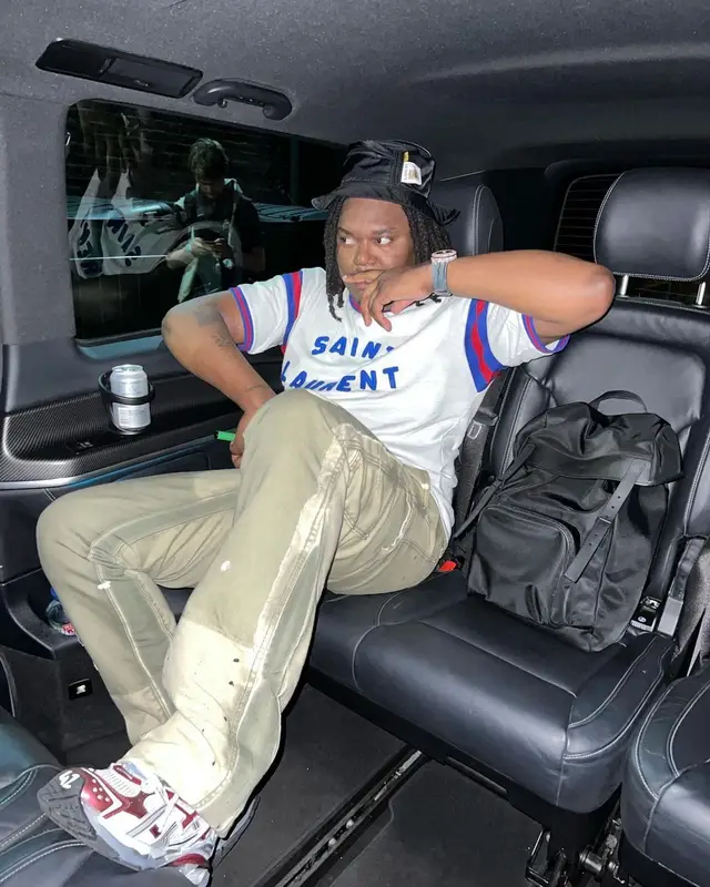 Lucki outfit in Saint Laurent, Lanvin, and Gallery Dept., 2022