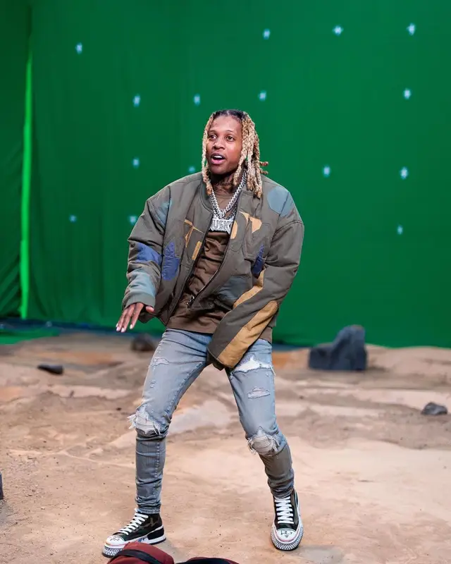 Lil Durk outfit in Who Decides War, Amiri, and Dolce & Gabbana, 2022