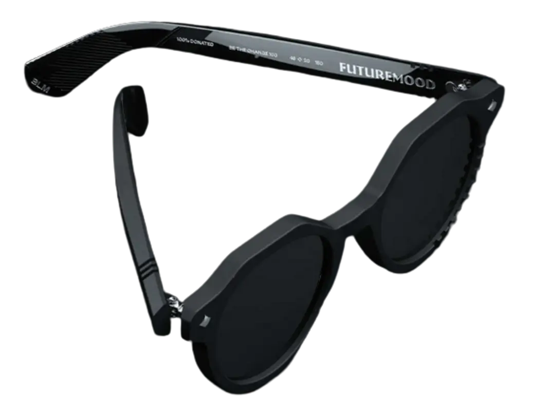 Future Mood Be The Change 100 Black Sunglasses $175