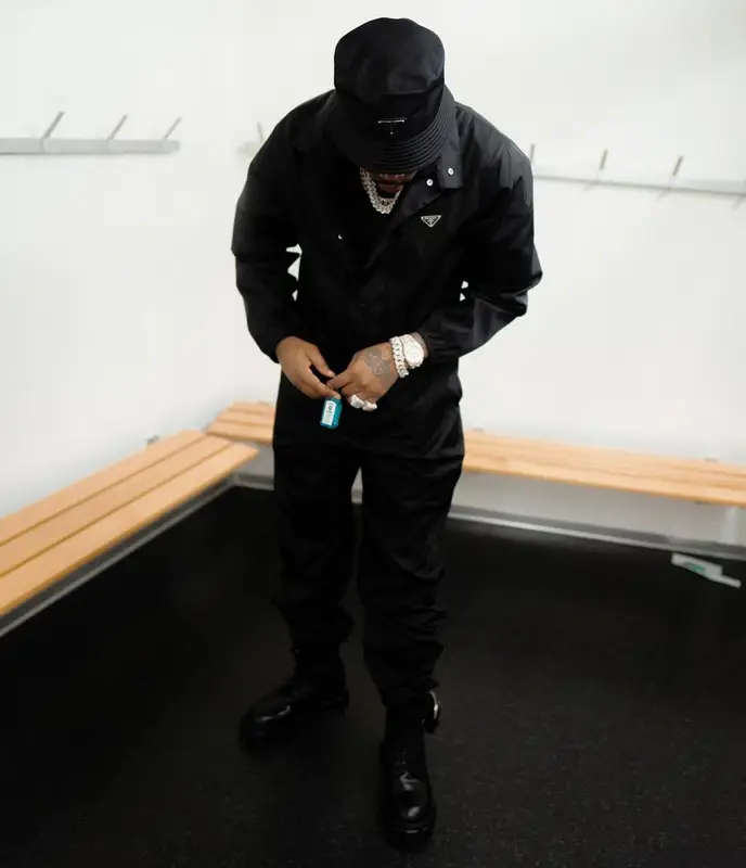 Fivio Foreign outfit in Prada, 2022
