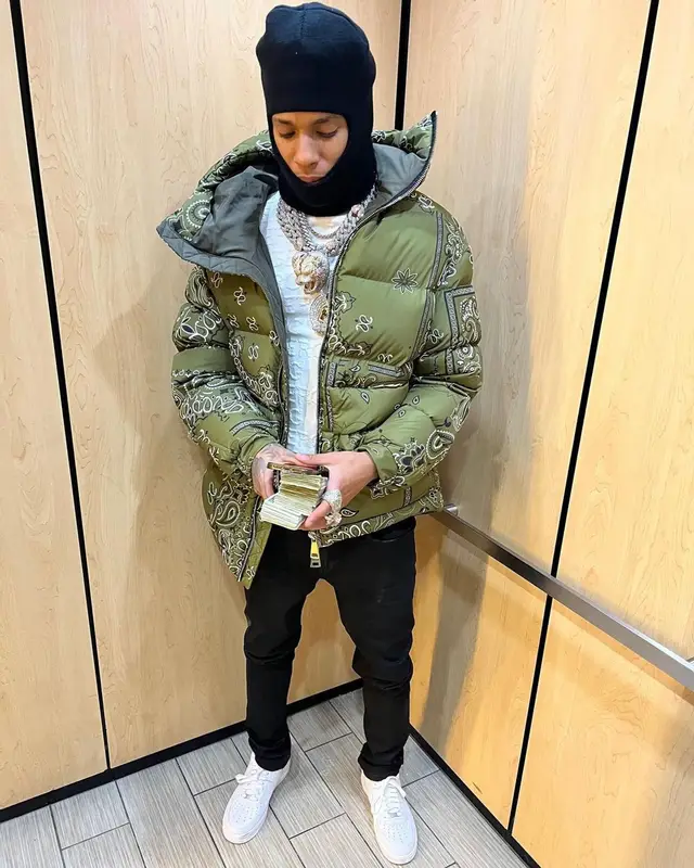 NLE Choppa outfit in Khrisjoy, Dolce & Gabbana, and Nike, 2022