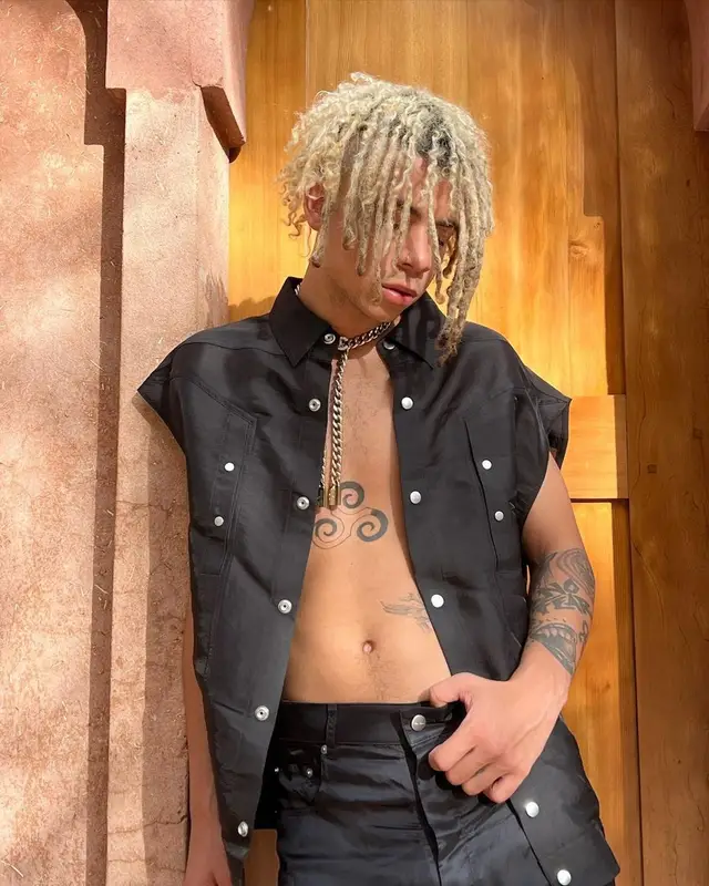 Iann Dior outfit in Rick Owens, 2022