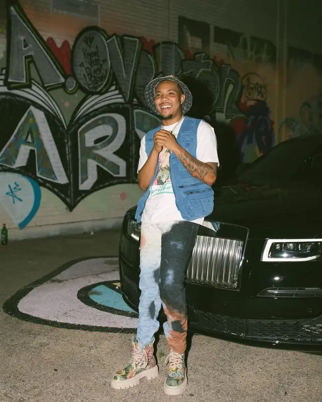 G Herbo outfit in Givenchy and Louis Vuitton, 2022