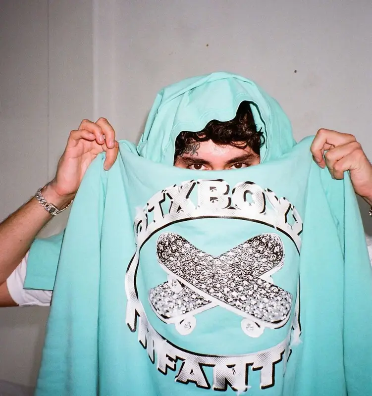 OhGeesy outfit in Marino Infantry and OhGeezy Merch, 2021