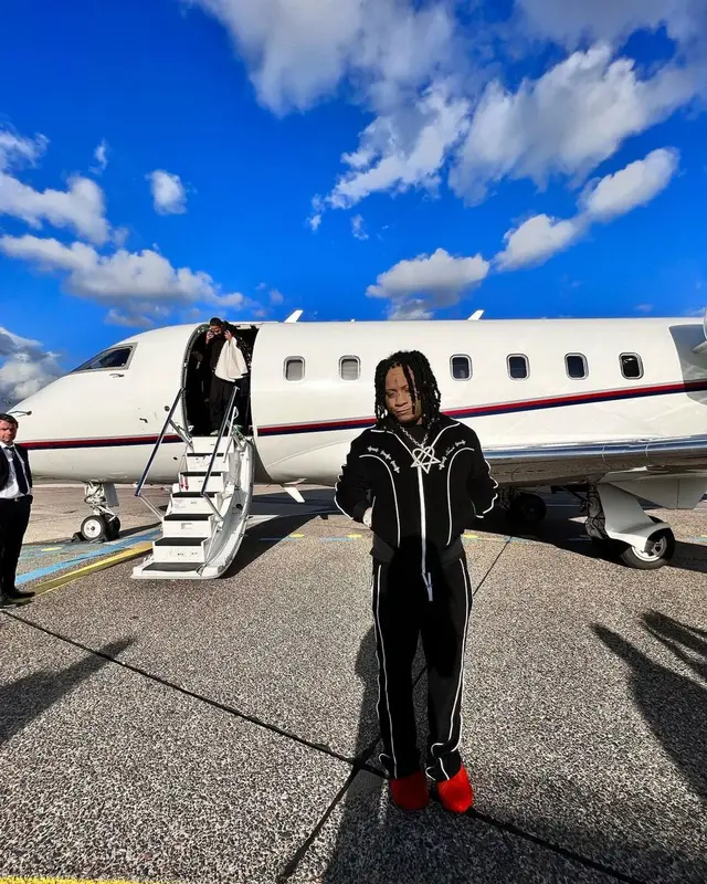 Trippie Redd outfit in Amiri and Marni, 2022