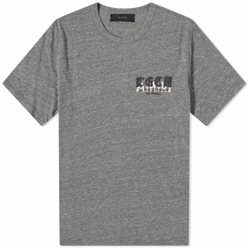 Amiri Logo Grey T-Shirt $390