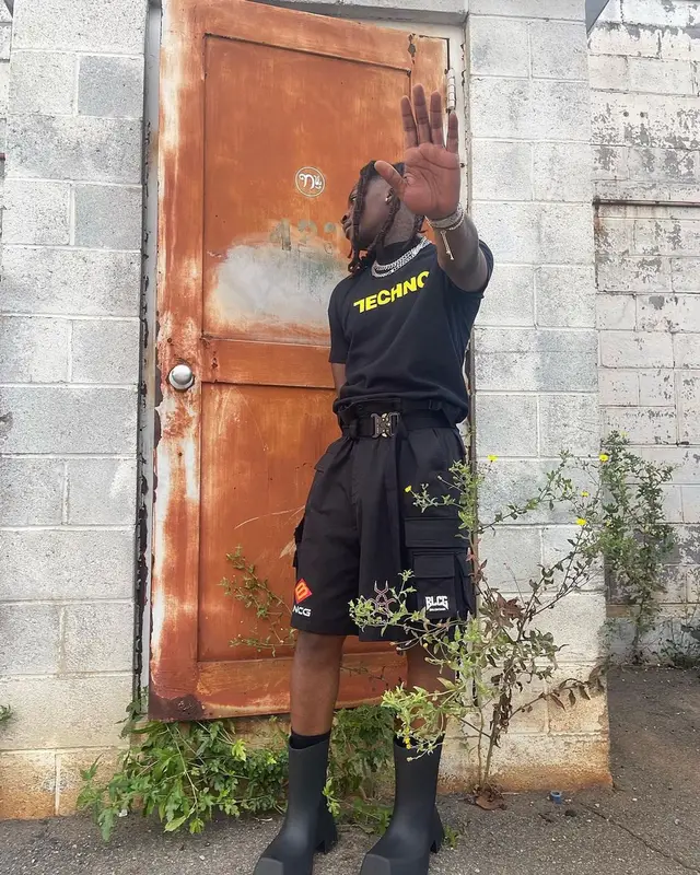 UnoTheActivist outfit in Alyx and Balenciaga, 2022