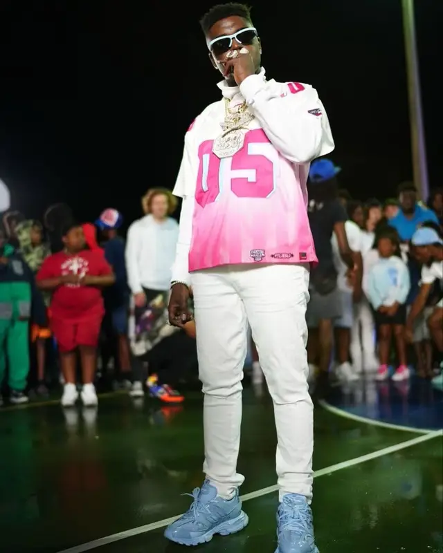 Kodak Black outfit in Dolce & Gabbana, Balenciaga, and Bottega Veneta, 2022