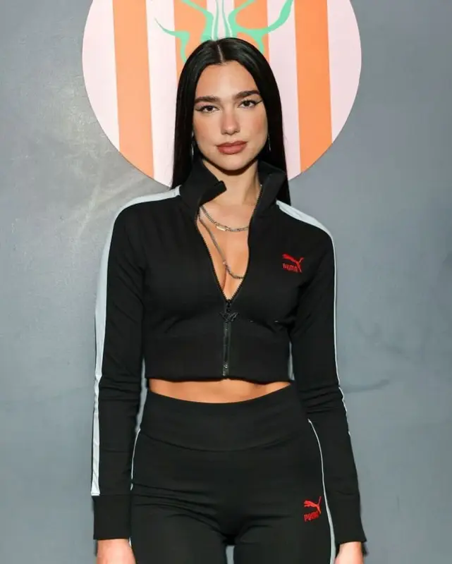 Dua Lipa outfit in Puma, Eera, and Dua Lipa Merch, 2022