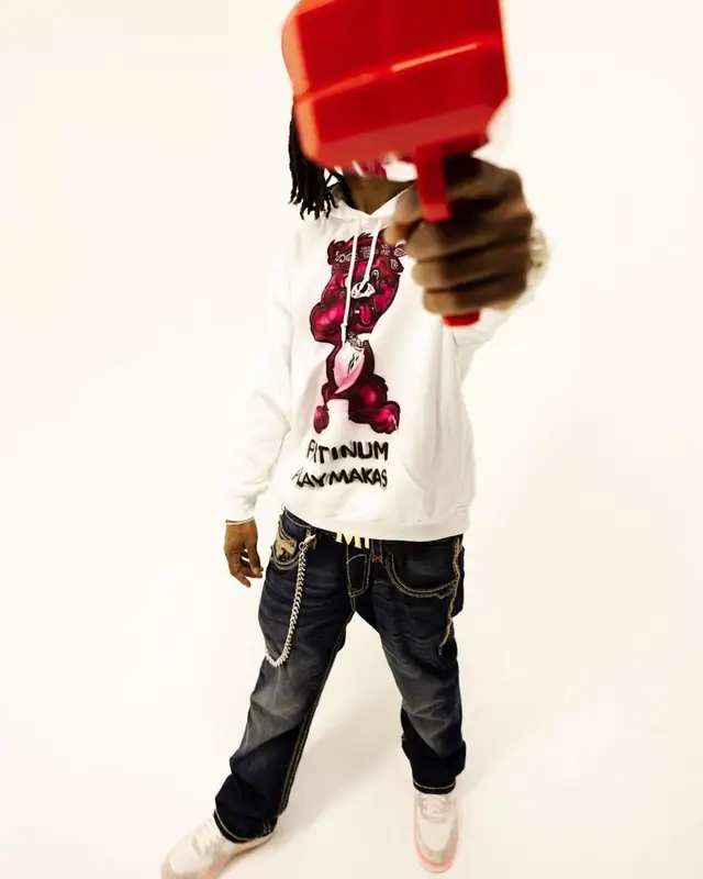 FreshDuzIt outfit in Platinum Playmakas Merch, Nike, and MCM, 2022