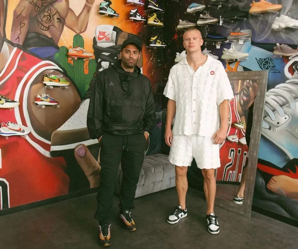 Erling Haaland outfit in Casablanca and Nike, 2022