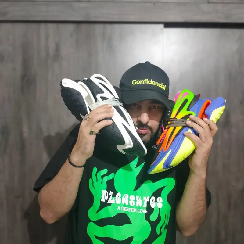 Badshah outfit in Pleasures, Balmain, and Marcelo Burlon County of Milan, 2022