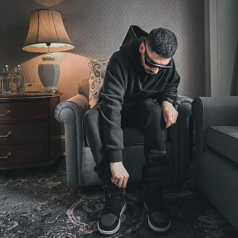 KR$NA outfit in Fear of God, 2022