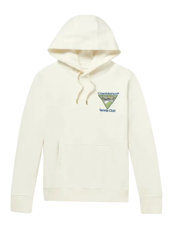 Casablanca Tennis Club Logo-Embroidered Hoodie $435